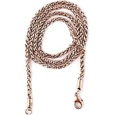 Rudra Empire Solid Copper Handmade Rope Chain Link Necklace for Women and Men- 20 Inch