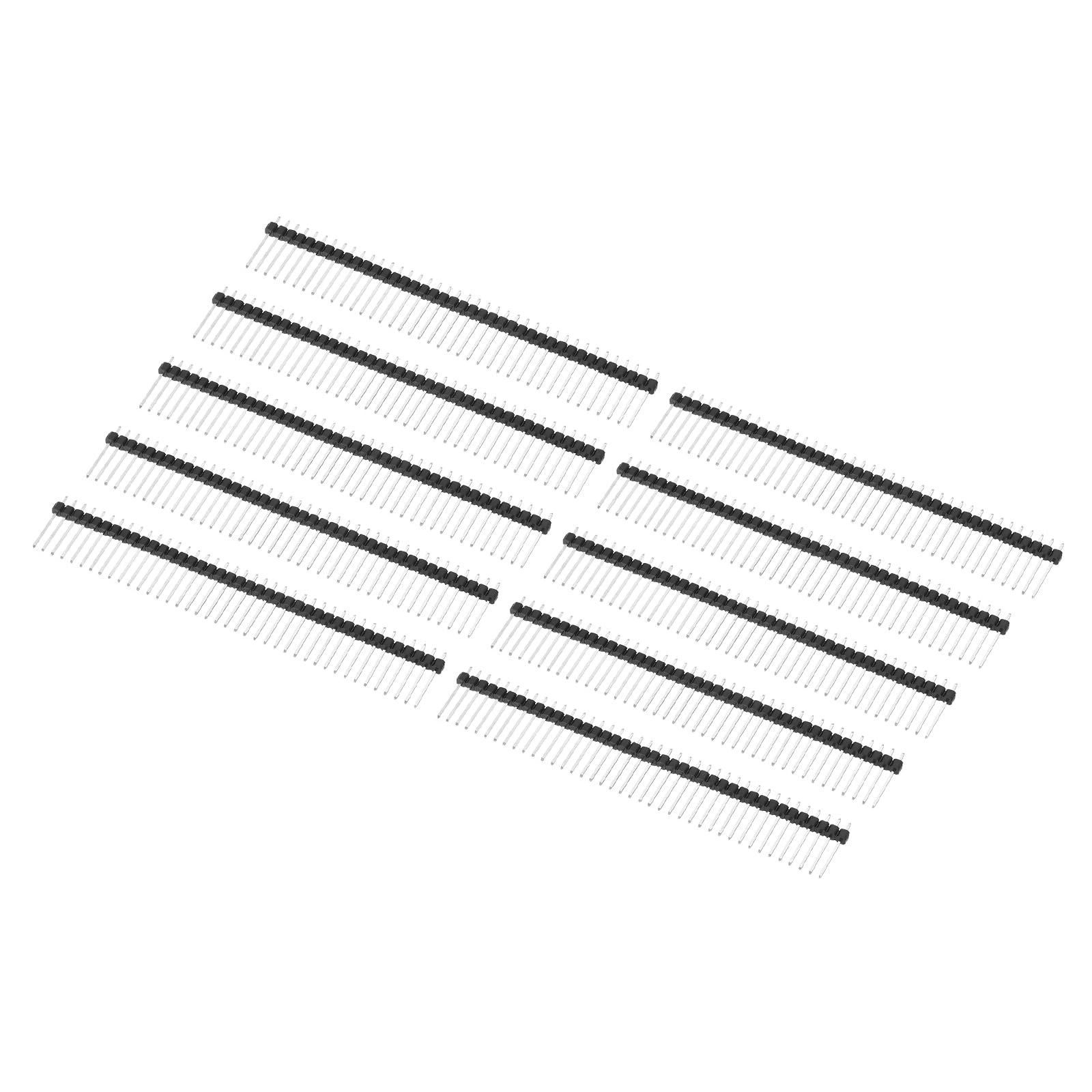 PATIKIL DIP Pin Header Single Row 40P 17mm Length Copper Plated for PCB Pack of 20