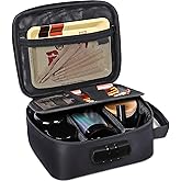 SafeDelux Smell Proof Bag with Combination Lock – Large Smell Proof Container with Activated Carbon Lining & Dividers, Odorless Travel Organizer for Home, Work & Gifts