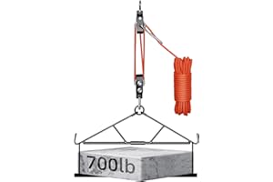 Kooprimit Deer Hoist, Deer Hanger Pulley Lift System Rated to 700 Lbs, Gambrel for Skinning with Wear-Resistant Tangle-Free Rope, Deer Hunting Accessories for Hanging White-Tailed Deer/Elk/Caribou
