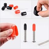 Sourcing Map 100 pcs Round Rubber End Caps 2/3/4/6 mm Black Vinyl Tubing Covers view 4