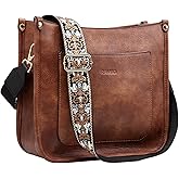 RAVUO Crossbody Bags for Women, Vegan Leather Shoulder Purse Fashion Hobo Handbags with 2 Adjustable Straps