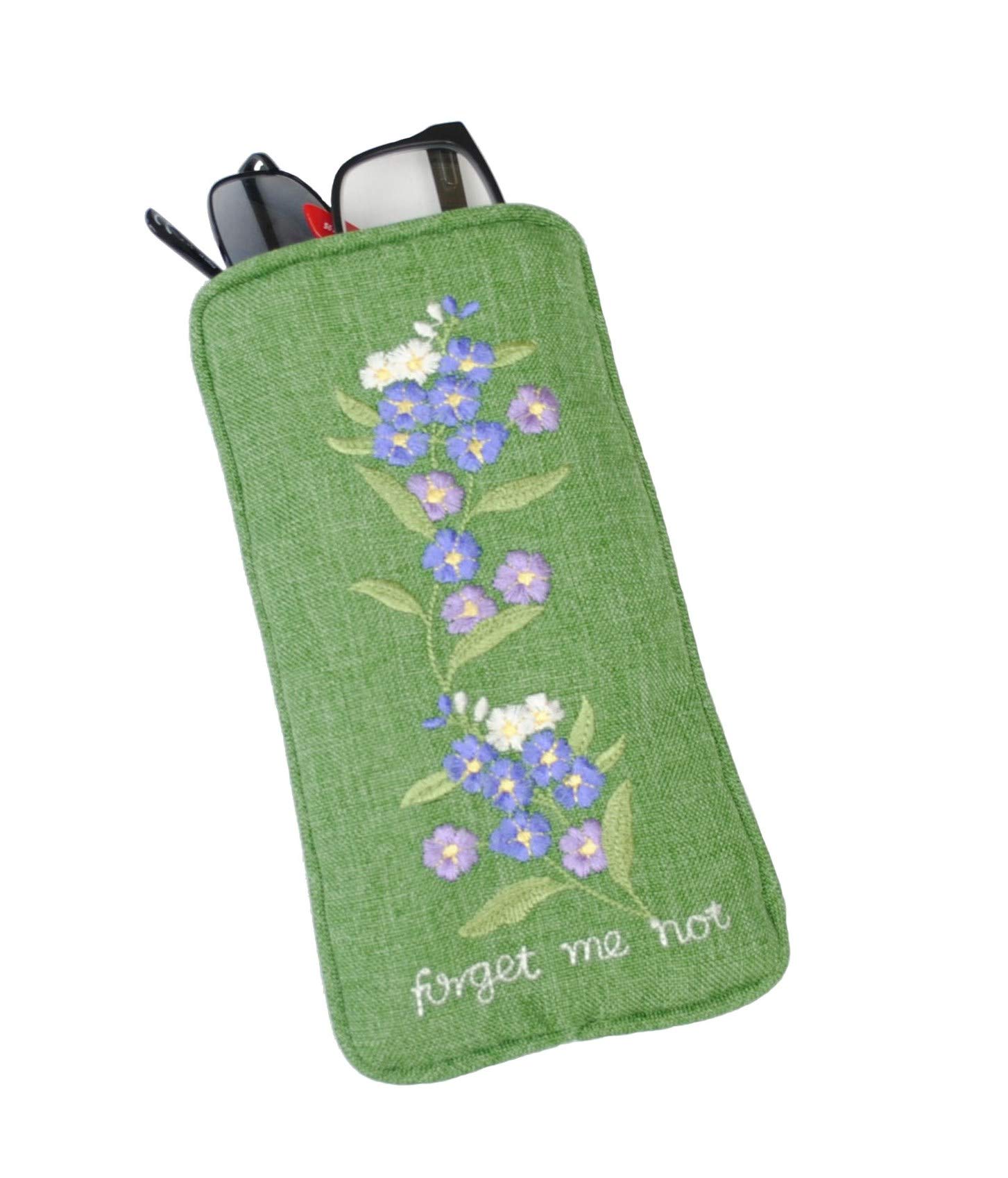 Justina Claire Double Spectacles Case in a Forget-me-Not Design.