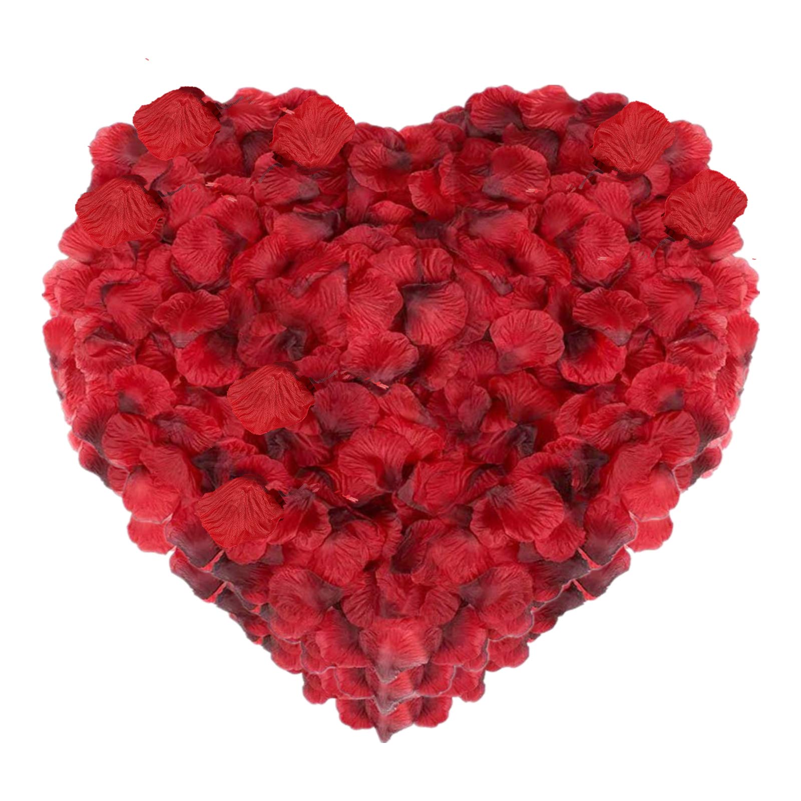 HONGCI 1000 Pcs Silk Red Rose Petals for Bedroom,Romantic Artificial Rose Petals,Fake Flower Petals Fake Rose Petals Confetti for Wedding,Bath,Bed,Party, Birthday,Valentine's Day Table Decorations
