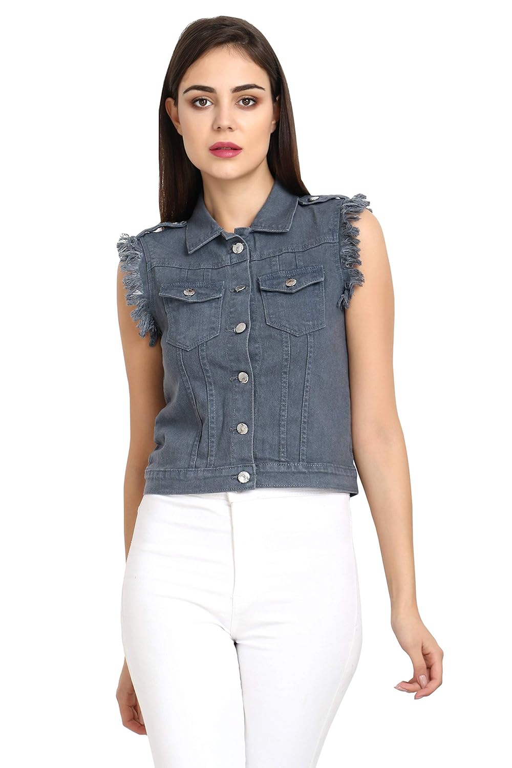 half sleeve denim jacket