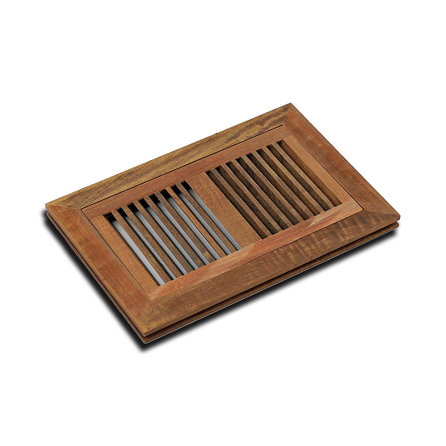 WELLAND 6 Inch x 12 Inch Brazilian Walnut Flush Mount Wood Vent Floor