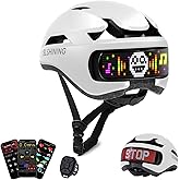 Bike Helmet, Bicycle Helmets with Light, 360° High Visibility LED Display, Lightweight Adjustable Mountain Bike Helmet with Turn Signals, Smart APP Controlled, Helmets for Adults, Youth, Men & Women