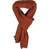 Love Cashmere Women's 100% Cashmere Wrap Scarf - Burnt Orange - hand made in Scotland