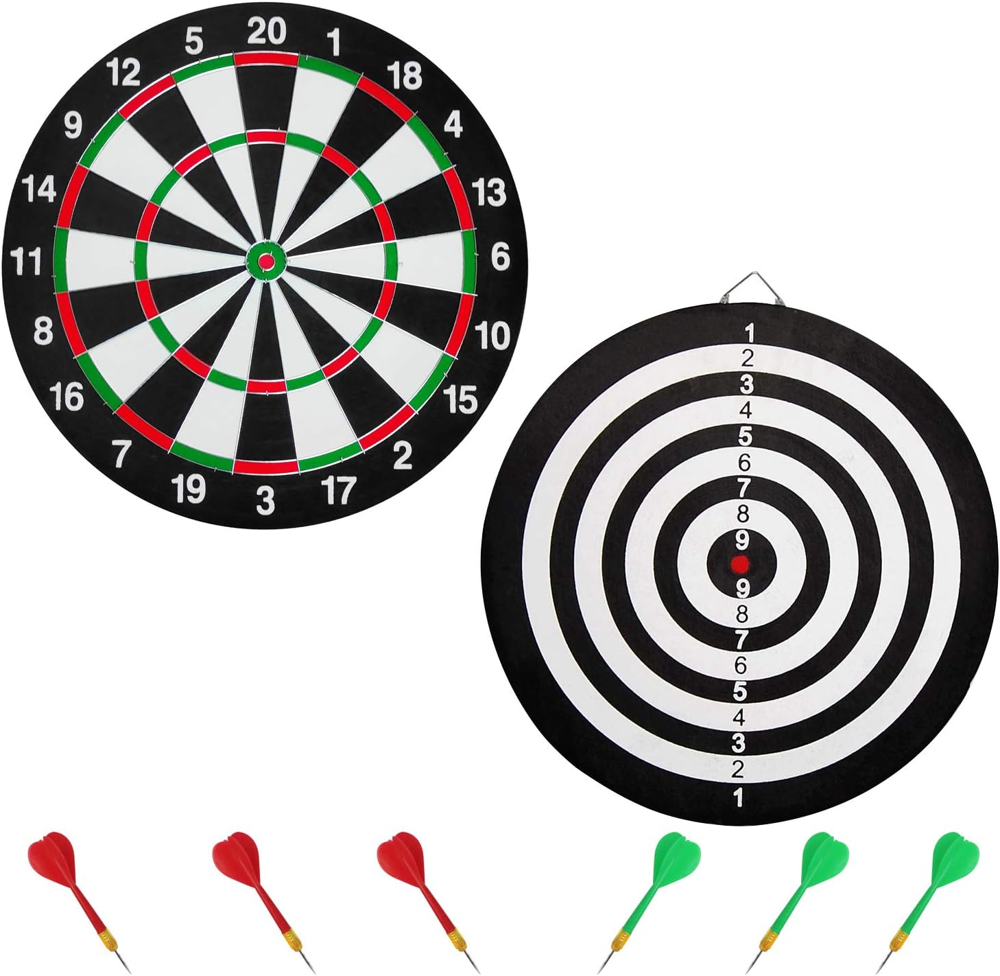 Darts Board,Dart Board Set with 6 Tip Darts,Board Sided Dart Adult
