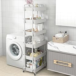 Sywhitta 6-Tier Plastic Rolling Utility Cart with