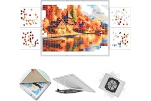 1500 Pieces Rotating Plastic Puzzle Board 3-in-1 Double-Sided/Tilting/Rotating, Portable Table 36.26"x27.6" Spinning Jigsaw P