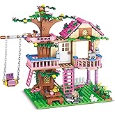 HSANHE Tree House Building Set Compatible with Friends, 504 PCS Forest House Building Kit Birthday Gift for Kids Girls Boys Age 6-12 Years(7652)