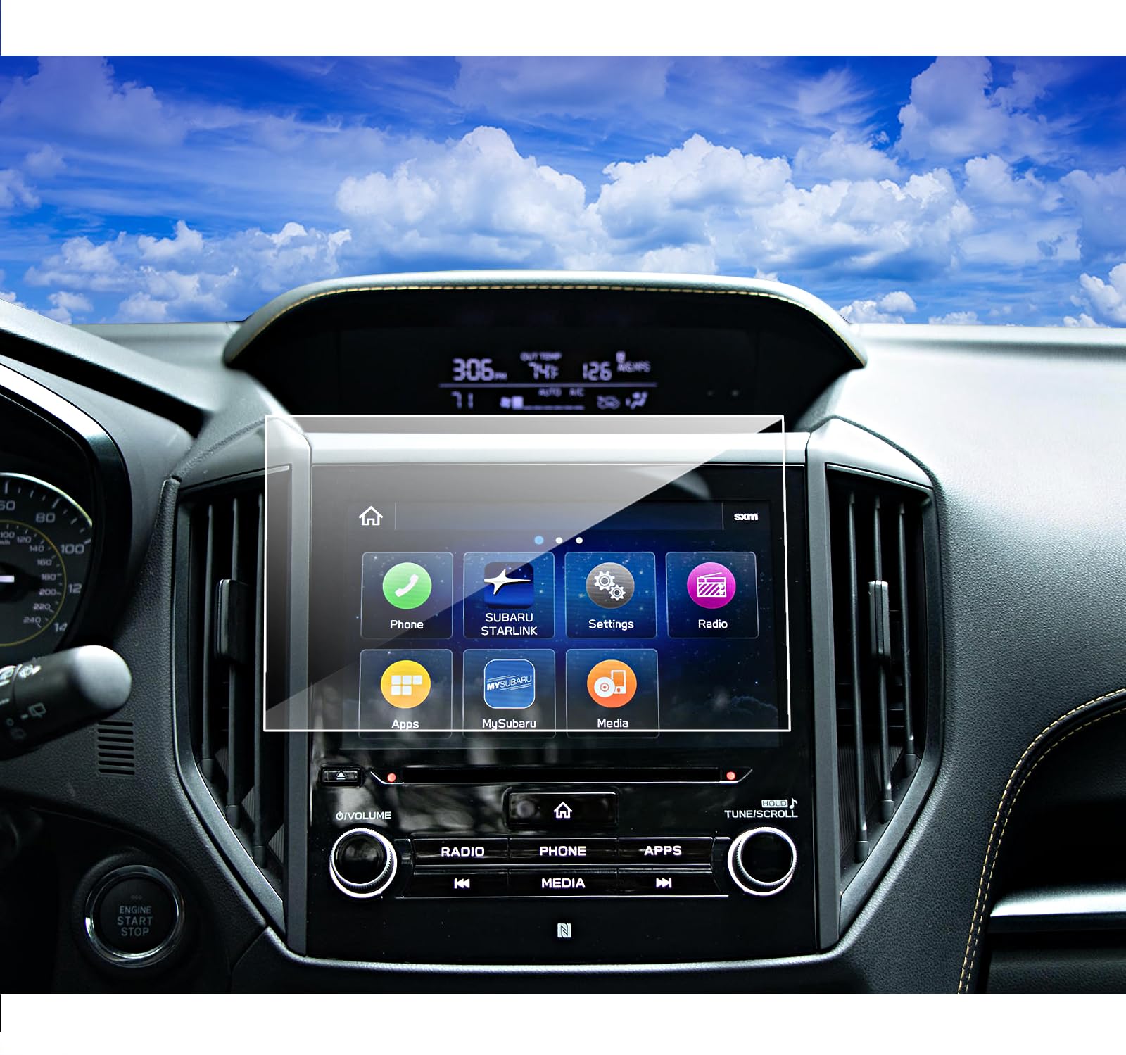 Photo 1 of 2022 Subaru Crosstrek Screen Protector for Subura Crosstrek 2019-2023 8Inch Accessories TouchScreen Navigation Display Infotainment Screen Protector for 2022 Subura Crosstrek Limited Hybrid 8''