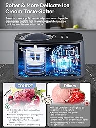 FOHERE 1.2Qt Automatic Ice Cream Maker Machine with