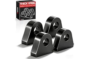 ACHILIOSON Thick Steel Weld-On Shackle/Clevis Mounts (Pack of 4) – for Off-Road Vehicles, Trucks, Trailers, Hydraulic Buckets & Towing Applications
