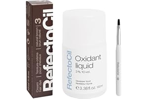 RefectoCil Hair Tinting Kit Includes Eyebrow Tint + Liquid Oxidant 3% + Mixing Brush