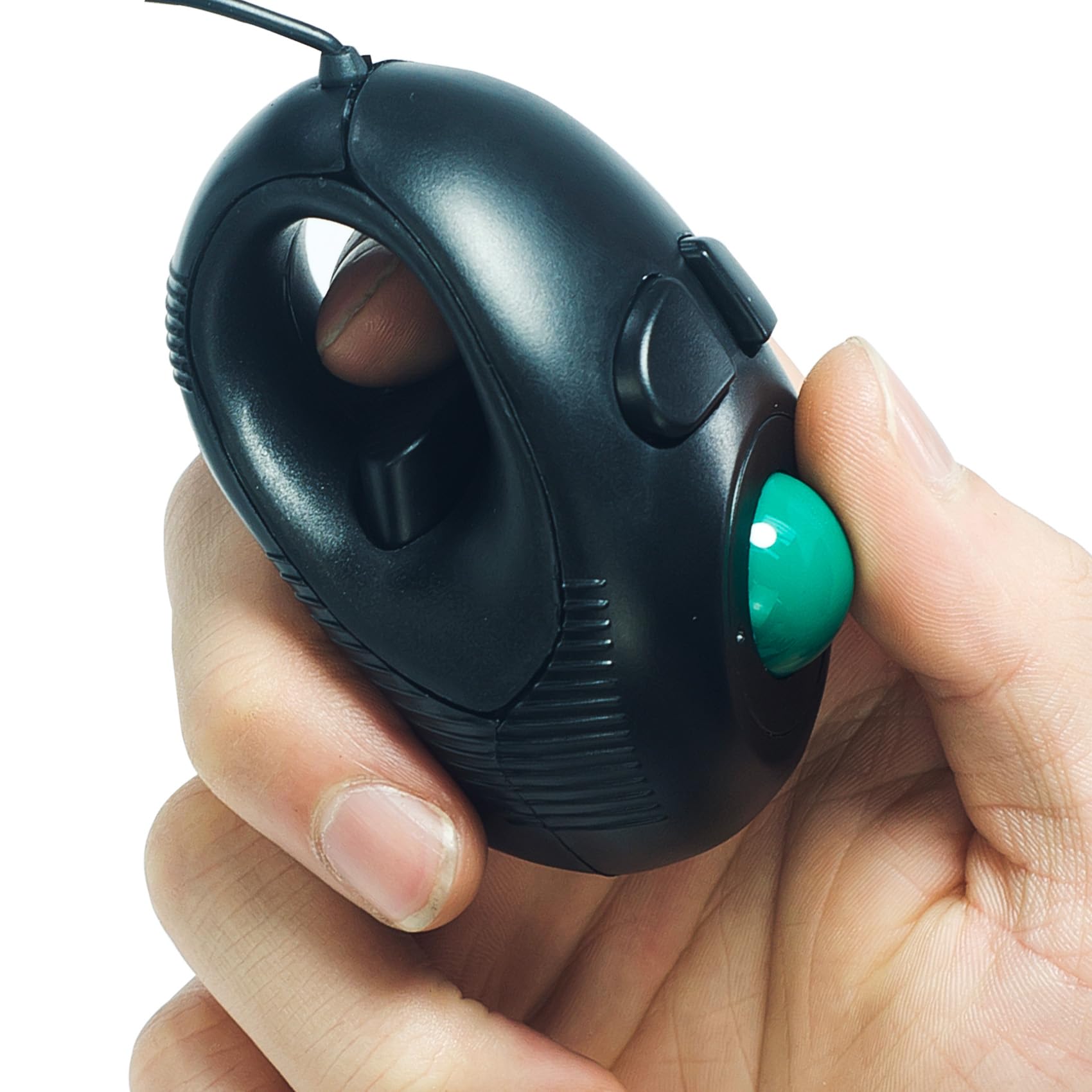 Photo 1 of YUMQUA Y-01 Portable Mini Finger Hand Held 4D USB Wired Trackball Mouse for Laptop Mac Window Computer Fits Left and Right Handed Users