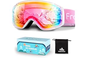 Freela Kids Ski Snowboard Goggles for Toddler(3-14) Youth Anti Fog Anti UV Goggles Girls Boys Snow Skiing Equipment