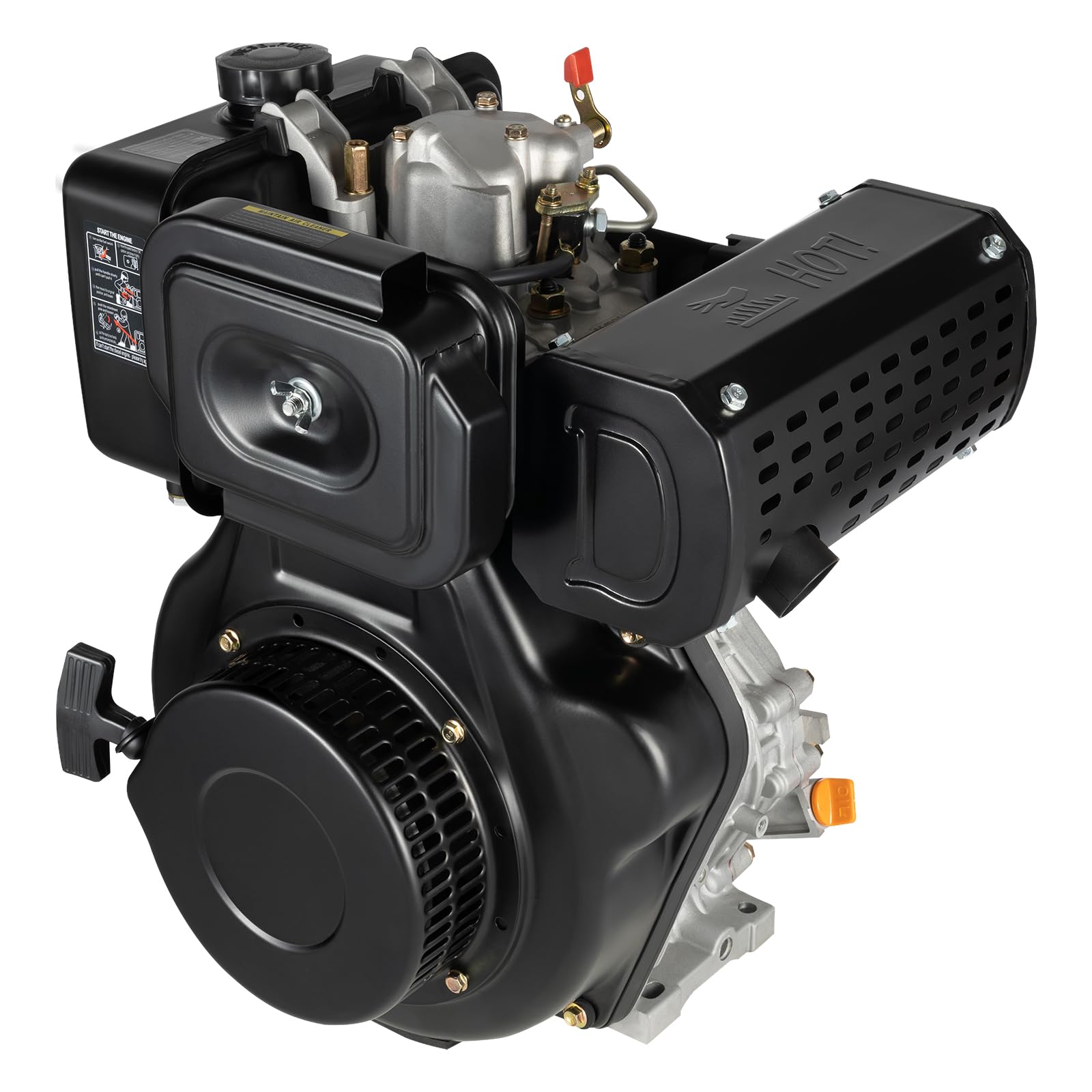 Use Engine Mua Diesel Engine, 4 Stroke 10HP 418CC Engine Air Cooling Recoil Hand ...