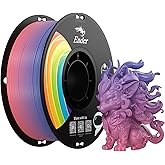 Creality 3D Printer Filament 1.75mm, Rainbow PLA+ Filament No-Tangling Strong Toughness Vacuum Packaging Multi-Color 3D Printing PLA Filament Fit Most 3D Printers