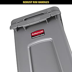 Garbage Can Rubbermaid 1956181 Slim Jim 64 16 Gallon Brown