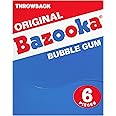 Bazooka Bubble Gum Individually Wrapped Pink Chewing Gum in Original Flavor - 6 Piece Mini-Wallet Packs (Pack of 12) - Fun Old Fashioned Candy for Kids