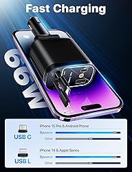 Starlight Retractable Car Charger with Retractable