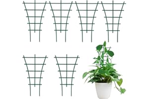 PHIROWN Metal Indoor Small Trellis, 6Pcs Plant Trellis for Climbing Plants Indoor, Stackable Garden Plant Support Trellis for Potted Plants Flowers Hoya Vines Houseplant Vegetables (6 Pack)