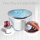 WUBAYI Shower Drain Cover 90mm 115mm Chrome Plated Removable Top Cap view 4