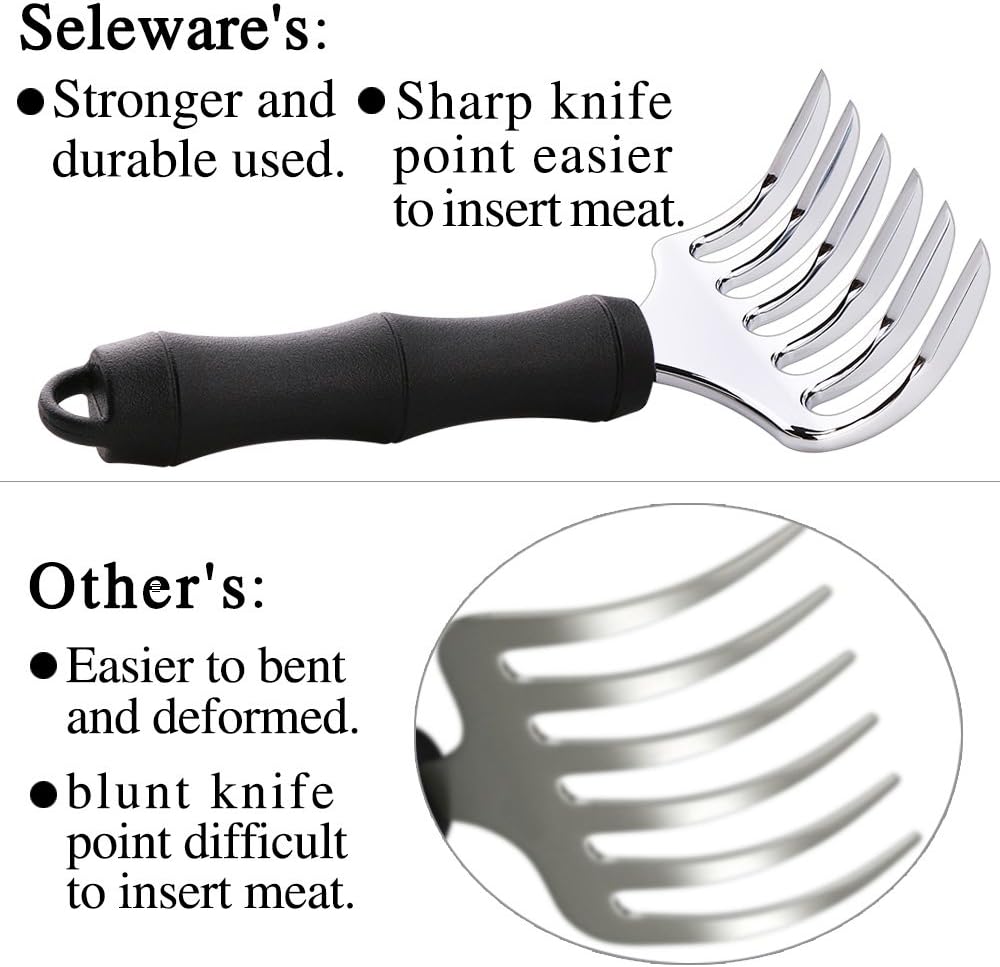 Besthouse 2 Pcs Innovative Meat Shredding Claws BBQ Meat Forks with