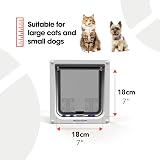 Cat Mate 4-Way Locking Cat Flap for Large Cats and Small Dogs White view 4