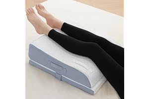 Flyxunfri Adjustable Leg Elevation Pillows for After Surgery, 6" & 8" Memory Foam Pillow for Swelling Leg Elevating Pillow Blood Circulation Support Pillow Sciatica Back Knee Hip Ankles Pain Relief