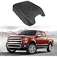 ZIBOPAR Center Console Cushion Compatible with Ford F150 2015-2020 Ford F250 F350 F450 2017-2022 and 2018-2023 Expedition Accessories, Custom PU Leather Armrest Cover Protector Bucket Seat Black