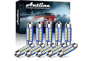 Antline 6418 6411 DE3425 C5W DE3423 36MM 1.42”LED Bulb White, Super Bright Canbus Error Free 12 Volt Replacements for Interio