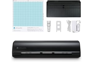 SILHOUETTE AMERICA Silhouette Cameo 5 12 inch Vinyl Cutting Machine with Studio Software, Electric Tool and ES Mat Compatible, SNA and IPT, 50 db, Matte Black Edition