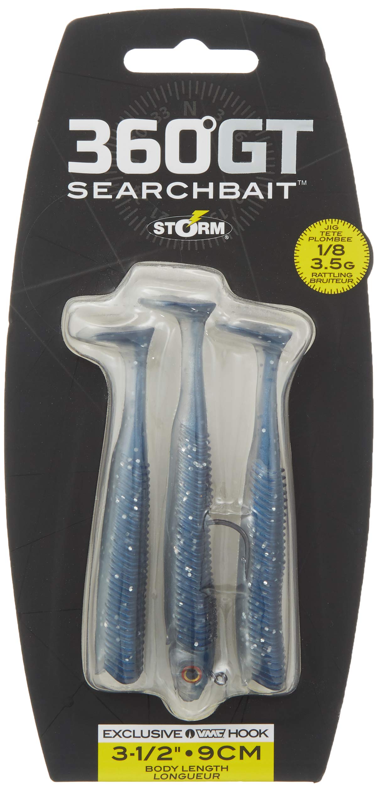 Storm 360GT Searchbait Minnow 3.5"- 1/8 oz Tru SBM35TB-18J: 360GT Searchbait Minnow 3.5"- 1/8 oz Tru Blue, 3.5"