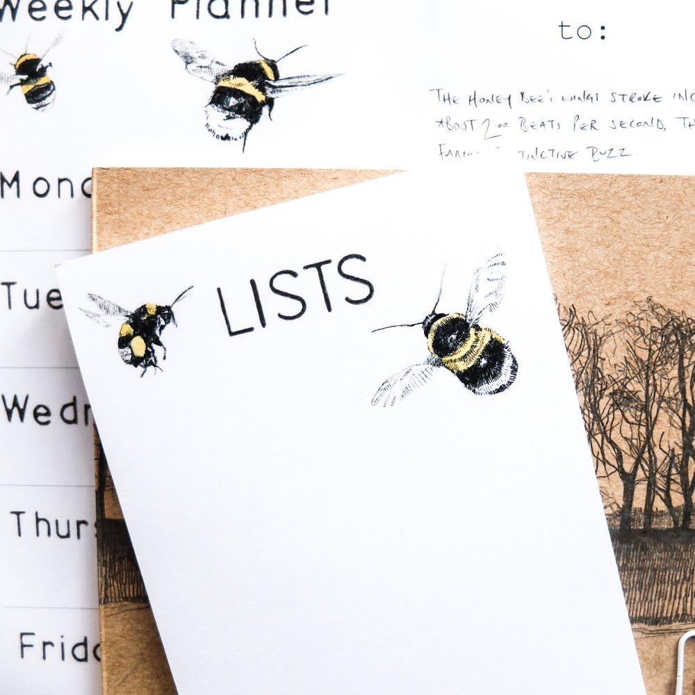 Busy Bees List Pad by Hannah Longmuir