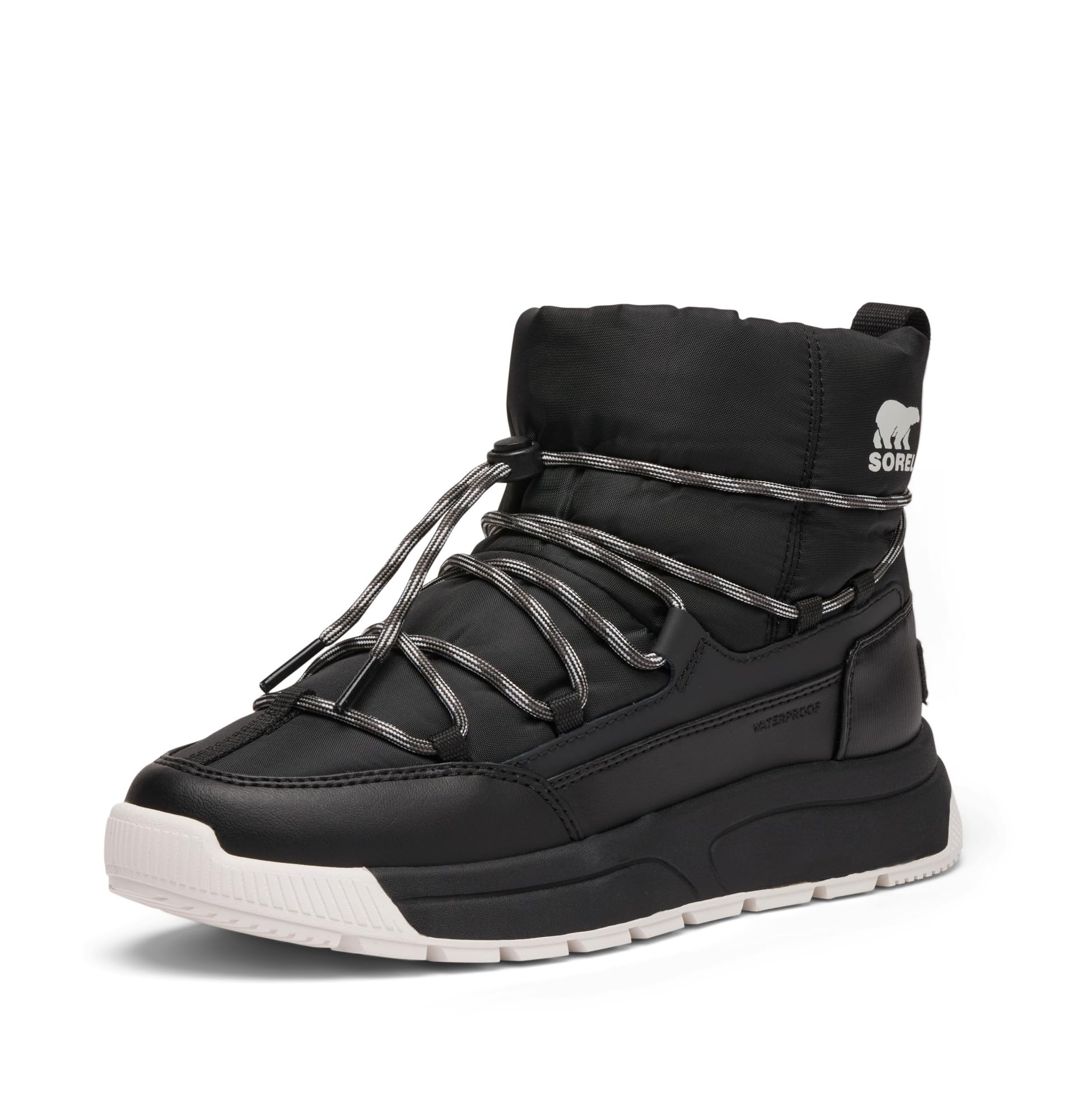 Sorel Women’s Whitney III Slip-On Waterproof Winter Boot, Black/Sea Salt, 9