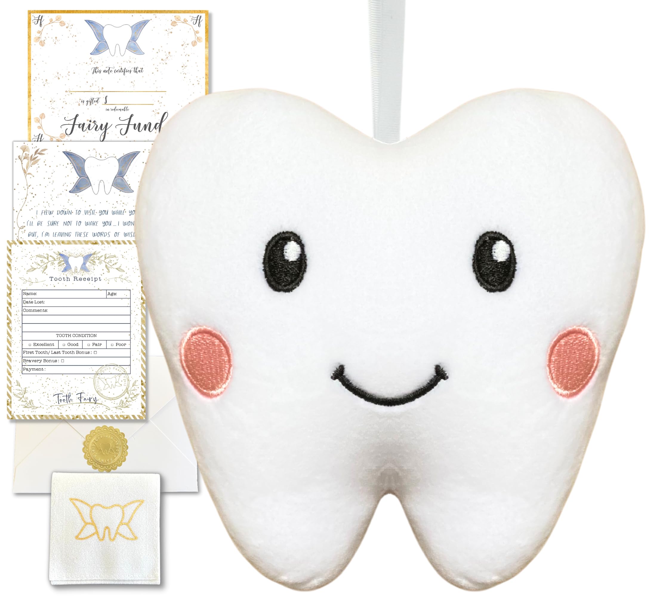 Photo 1 of 20 Moments of Tooth Squishie Tooth Fairy Pillow with Pocket and Poem to Invite Tooth Fairy - Tooth Fairy Tooth Holder Plushie, Coy