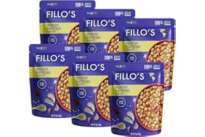 Fillo's Mexican Mayocoba Beans - Ready to Eat Beans, Gluten-Free, Preservative-Free, Microwavable, Non-GMO, Vegan Friendly, Plant Protein, 10 oz Pk of 6