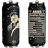 tatamonkey Aries Constellation Tumbler Zodiac Mens Womens Stainless Steel Tumblers Astrology Fans Birthday Gifts Coffee Sublimation Mugs Car Cup - 17 OZ