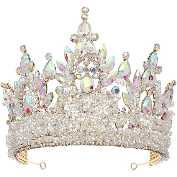 SWEETV Corona De Reina Real, Tiaras De Cristal Y