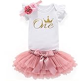shlrzy One 1 Year Old Girl 1St Birthday Girl Outfit Tutu Dress For Baby Girl Photoshoot Outfits