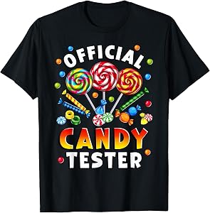 Official Candy Tester Lollipop Sweets Candy Design T-Shirt