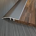 Aluminum Floor Transition Threshold Strip, Door/Carpet/Tile/Threshold Reducer, Doorway Edge Trim for Laminate Floor Mat Carpet and Vinyl Tile (Gray, 36Inch)