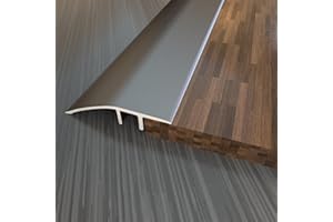 NEATIEASE Aluminum Floor Transition Threshold Strip, Door/Carpet/Tile/Threshold Reducer, Doorway Edge Trim for Laminate Floor Mat Carpet and Vinyl Tile (Gray, 36Inch)