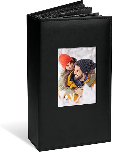 Vienrose Leather Photo Album 6x4 Holds 300 Photos 50 Sheets Window Cover