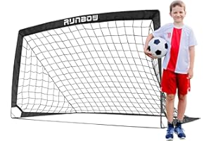 RUNBOW Soccer Net for Backyard, 5x3 FT Portable Foldable Soccer Goal for Kids and Adults Indoor or Outdoor Training Practice 