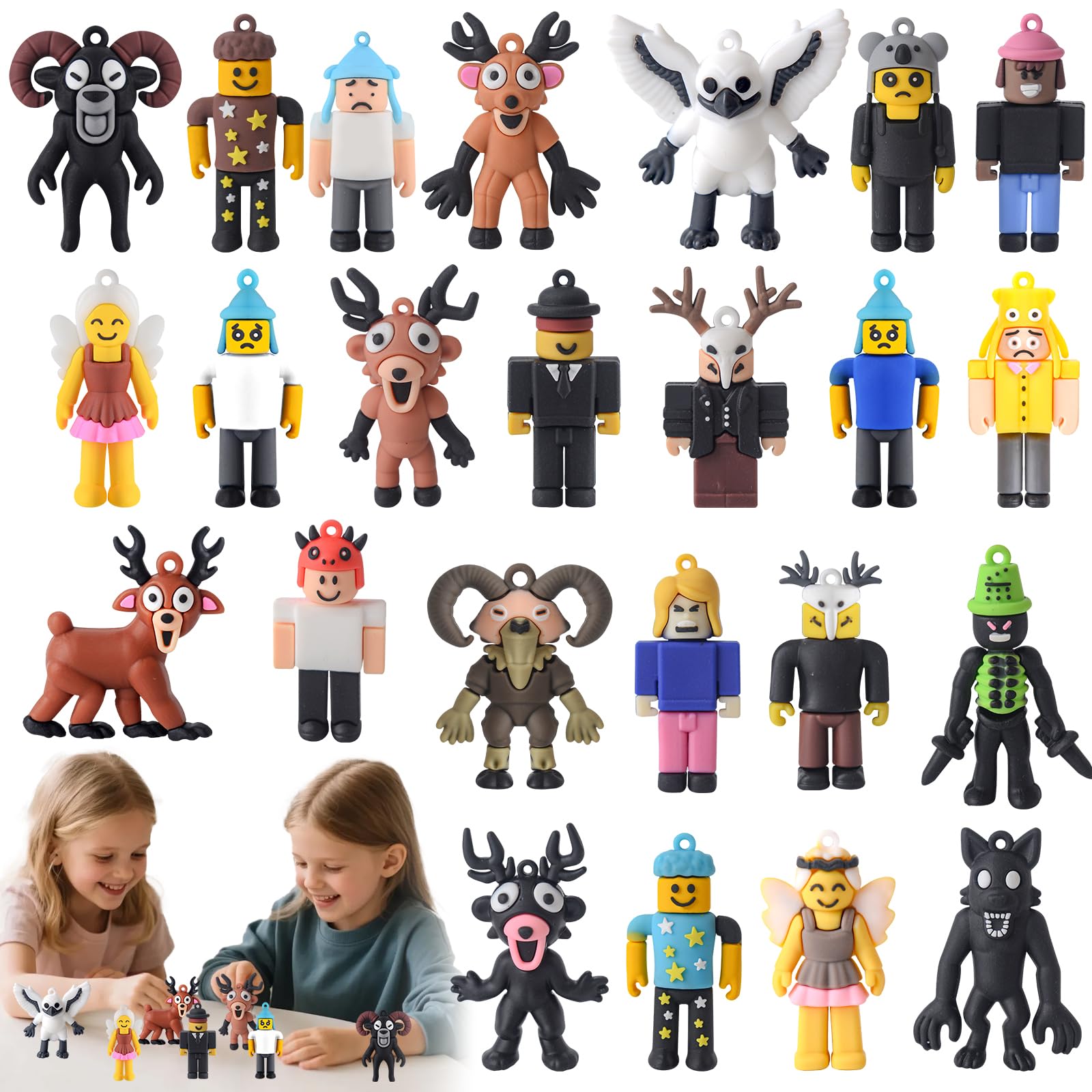 24PCS 99 Nights In The Forest Figures,Game Characters Doll,Monster Action Figure with Deer Owl Ram Design,Funny Toy Model Set,Creative Gifts for Collectors Fans Boys Girls for Festival