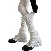 Sexybody Women Flare Leg Warmers Y2K Kawaii Crochet Knit Ruffle Socks Lolita Stylish Cute Japanese Long Boot Cover for Girls